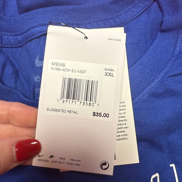 NWT Nike Chicago Cubs Blue T-Shirt - Picture 2 of 4